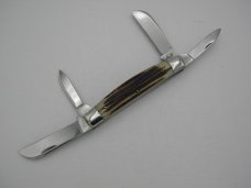 Queen Cutlery Co. #32 Congress in Winterbottom Bone: 4” closed; 1950, Big Q Queen Cutlery Co. #32 Congress in Winterbottom Bone: 4” closed; 1950, Big Q