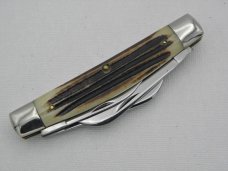 Queen Cutlery Co. #32 Congress in Winterbottom Bone: 4” closed; 1950, Big Q Queen Cutlery Co. #32 Congress in Winterbottom Bone: 4” closed; 1950, Big Q