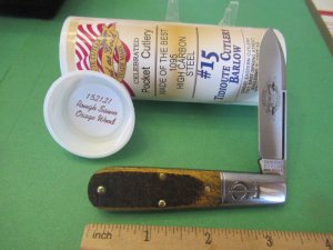 Great Eastern Tidioute Cutlery Barlow Rough Sawn Osage Wood Pattern # 152121