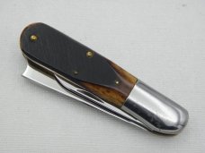 Queen Cutlery #25 Barlow Saw Cut Bone: 3 1/2” closed, 1958 - 1960, Q STEEL Queen Cutlery #25 Barlow Saw Cut Bone: 3 1/2” closed, 1958 - 1960, Q STEEL