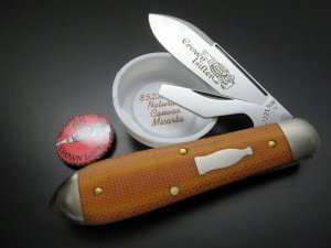 Great Eastern Cutlery #85 Crown Lifter Natural Canvas Micarta GEC 852221CL
