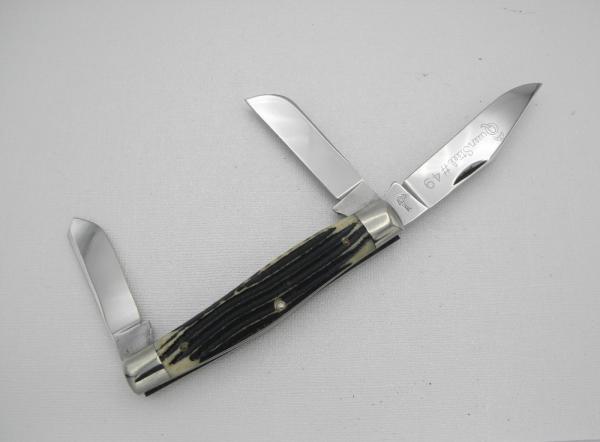 Queen Cutlery #49 Large Stockman Winterbottom Bone: Queen Cutlery #49 Large Stockman Winterbottom Bone: