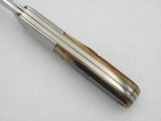 Queen Cutlery #22 Barlow: 3 1/2” closed, 1955- 1957, saw cut bone handles Queen Cutlery #22 Barlow: 3 1/2” closed, 1955- 1957, saw cut bone handles