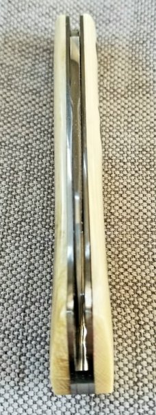 Bobby Toole Custom Mammoth Ivory Dino Knife, New, CPM-154 ,4"closed Bobby Toole Custom Mammoth Ivory Dino Knife, New, CPM-154 ,4"closed