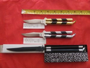 Vintage Butterfly Knife/Balisong 3 Knife Collection; Made in Japan
