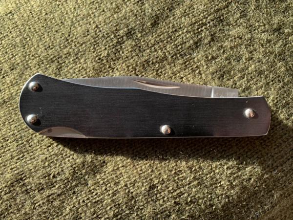 Rare Cutco USA 1882 Bullwhip Knife Aluminum Handle Plain Edge