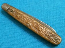 VINTAGE BONE REMINGTON UMC R2063 BAREHEAD SLEEVEBOARD JACK HUNTING FOLDING POCKET KNIFE KNIVES OLD