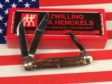 Vintage J A Henckels, "1731 - 1975 Our Best" 3 Blade Stockman w/ Great Antique Stag Handles! NOS Vintage J A Henckels, "1731 - 1975 Our Best" 3 Blade Stockman w/ Great Antique Stag Handles! NOS