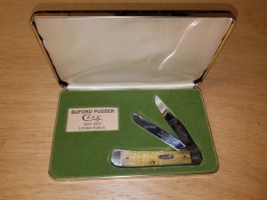 Case XX USA 6 Dot (1984) Bone 6254 Buford Pusser 1937-1974 Bone Handled Trapper  - New in Box 