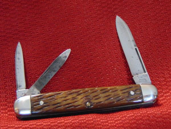 VINTAGE OLD SCHRADE CUT. CO. WALDEN NY PEACHSEED BONE WHITTLER KNIFE 1904/1946 VINTAGE OLD SCHRADE CUT. CO. WALDEN NY PEACHSEED BONE WHITTLER KNIFE 1904/1946