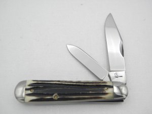 Queen Cutlery #10 Heavy Jack:  3 5/8” closed, 1958-1960, genuine Winterbotton bone