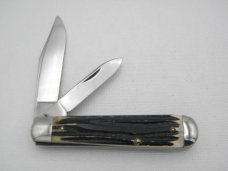 Queen Cutlery #10 Heavy Jack: 3 5/8” closed, 1958-1960, genuine Winterbotton bone Queen Cutlery #10 Heavy Jack: 3 5/8” closed, 1958-1960, genuine Winterbotton bone
