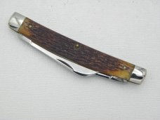 Queen Cutlery #15 half congress - Rare: 3 7/16” closed, circa 1946, genuine Roger bone handles Queen Cutlery #15 half congress - Rare: 3 7/16” closed, circa 1946, genuine Roger bone handles