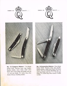 Queen Cutlery #15 half congress - Rare: 3 7/16” closed, circa 1946, genuine Roger bone handles Queen Cutlery #15 half congress - Rare: 3 7/16” closed, circa 1946, genuine Roger bone handles