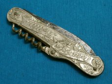 VINTAGE ANTIQUE EMBOSSED COCA COLA CAPLIFTER CORKSCREW BARTENDERS CHAMPAGNE KNIFE KNIVES OLD AD VINTAGE ANTIQUE EMBOSSED COCA COLA CAPLIFTER CORKSCREW BARTENDERS CHAMPAGNE KNIFE KNIVES OLD AD