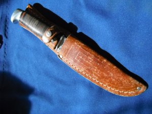 VINTAGE '65-69 CASE XX USA 323-5 knife W/SHEATH 5" BLADE HUNTING SKINNING CAMPING KNIFE. CASE KNIVES