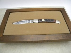 Schrade + USA LTD. Bone Museum of the City of New York Statue of Liberty Folding Hunter Knife