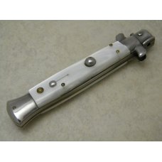 Italy Swivel Bolster Release 8.75 Cracked Ice Italian Stiletto Switchblade Knife c.1970's or 1980's Italy Swivel Bolster Release 8.75 Cracked Ice Italian Stiletto Switchblade Knife c.1970's or 1980's