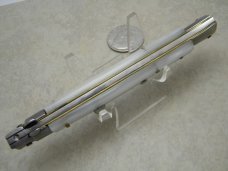 Italy Swivel Bolster Release 10.75 Cracked Ice Italian Stiletto Switchblade Knife c.1970's or 1980's