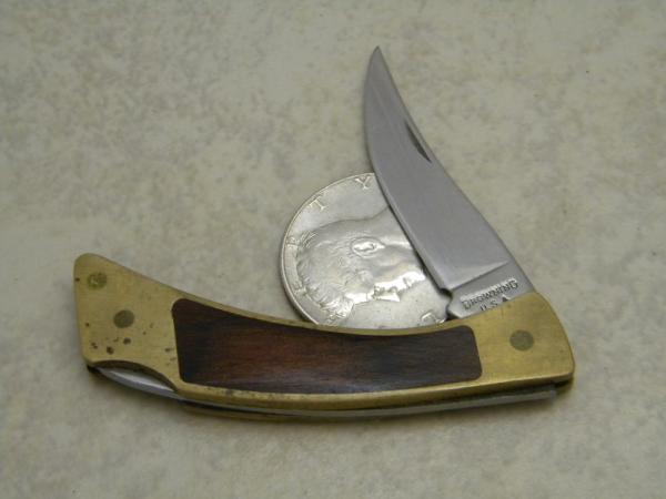 Browning USA Wood & Brass Mini Lockback Knife Browning USA Wood & Brass Mini Lockback Knife