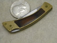 Browning USA Wood & Brass Mini Lockback Knife Browning USA Wood & Brass Mini Lockback Knife
