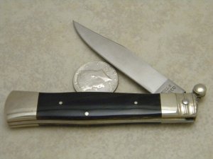 Rare Vintage SARCO Roll-X Buffalo Horn Roller Lockback Folding Knife