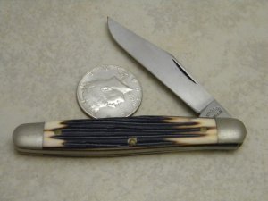 Queen Cut. Co. Titusville PA Imitation Winterbottom Bone Large Serpentine Pen Knife