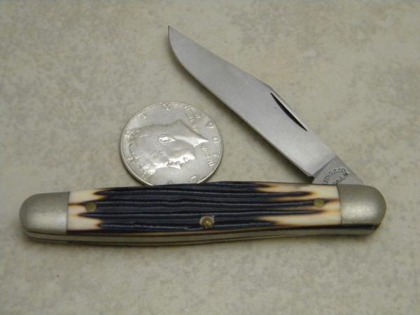 Queen Cut. Co. Titusville PA Imitation Winterbottom Bone Large Serpentine Pen Knife Queen Cut. Co. Titusville PA Imitation Winterbottom Bone Large Serpentine Pen Knife