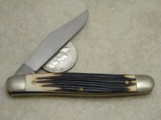 Queen Cut. Co. Titusville PA Imitation Winterbottom Bone Large Serpentine Pen Knife Queen Cut. Co. Titusville PA Imitation Winterbottom Bone Large Serpentine Pen Knife