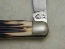 Queen Cut. Co. Titusville PA Imitation Winterbottom Bone Large Serpentine Pen Knife Queen Cut. Co. Titusville PA Imitation Winterbottom Bone Large Serpentine Pen Knife