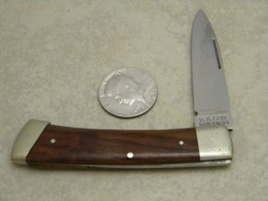 Ka-Bar KA-LOK Stainless 2228 Japan Wood Bolster Lock Locking Blade Knife 1979