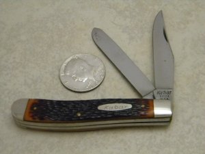 Kabar USA 1001 Jigged Delrin Slimline Trapper Knife 