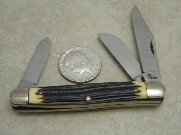 Queen Steel #9 Imitation Winterbottom Bone Etched Tang Stamp Stockman Knife Queen Steel #9 Imitation Winterbottom Bone Etched Tang Stamp Stockman Knife