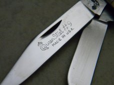 Queen Steel #9 Imitation Winterbottom Bone Etched Tang Stamp Stockman Knife Queen Steel #9 Imitation Winterbottom Bone Etched Tang Stamp Stockman Knife