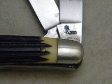 Queen Steel #9 Imitation Winterbottom Bone Etched Tang Stamp Stockman Knife Queen Steel #9 Imitation Winterbottom Bone Etched Tang Stamp Stockman Knife