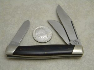 Rare Thompson Contender USA 1972 Wood Stockman Knife