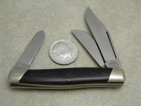 Rare Thompson Contender USA 1972 Wood Stockman Knife
