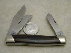 Rare Thompson Contender USA 1972 Wood Stockman Knife