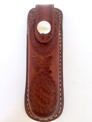 Pacific Cutlery Hand Tooled Leather Sheath