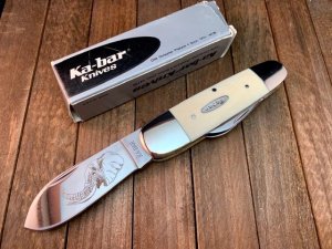 Kabar Elephant Toe Nail  Sleeveboard Whittler Imitation Ivory, Beautiful!