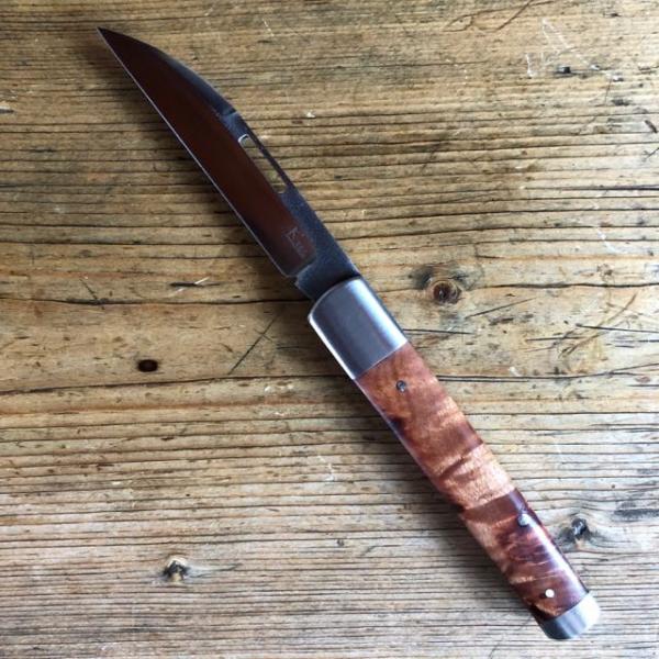 Kroo Blade Sleeveboard Jack with Becote Burl Scales and Wharncliffe Blade Kroo Blade Sleeveboard Jack with Becote Burl Scales and Wharncliffe Blade