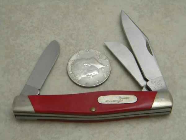 Buck 301V USA Red Stockman Knife 