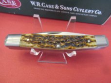 Case XX Tony Bose 2004 Peach Seed Jigged Antique Bone Modified Muskrat Pattern # TB622004 ATS-34 Case XX Tony Bose 2004 Peach Seed Jigged Antique Bone Modified Muskrat Pattern # TB622004 ATS-34