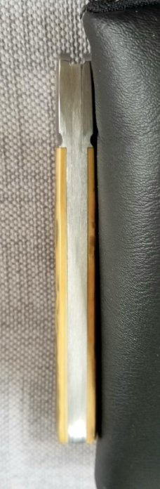Bobby Toole Custom Mammoth Ivory Native Knife, New, CPM-154 ,4"closed ,Steel Bolsters Bobby Toole Custom Mammoth Ivory Native Knife, New, CPM-154 ,4"closed ,Steel Bolsters