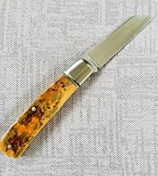 Bobby Toole Custom Mammoth Ivory Native Knife, New, CPM-154 ,4"closed ,Steel Bolsters Bobby Toole Custom Mammoth Ivory Native Knife, New, CPM-154 ,4"closed ,Steel Bolsters