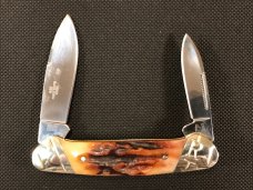Rough Ryder / Rider Kamp King and Brown Stag Bone Canoe Rough Ryder / Rider Kamp King and Brown Stag Bone Canoe