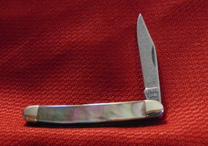 MINT CONDITION BOKER DAMASUCUS SOLINGEN GERMANY BLACK PEARL HANDLES NO BOX