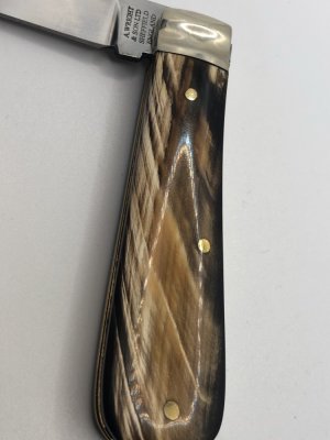 A Wright &Sons lams foot knife horn