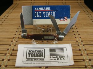 SCHRADE OLD TIMER USA 108OT JR. STOCKMAN TRIPLE BLADE HIGH CARBON STEEL NOS  FOLDING POCKET KNIFE