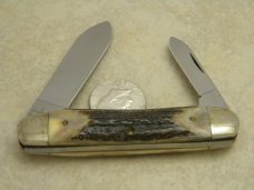 NKCA 1981 Club Knife (Made By Queen) Stag Cigar Pattern Knife